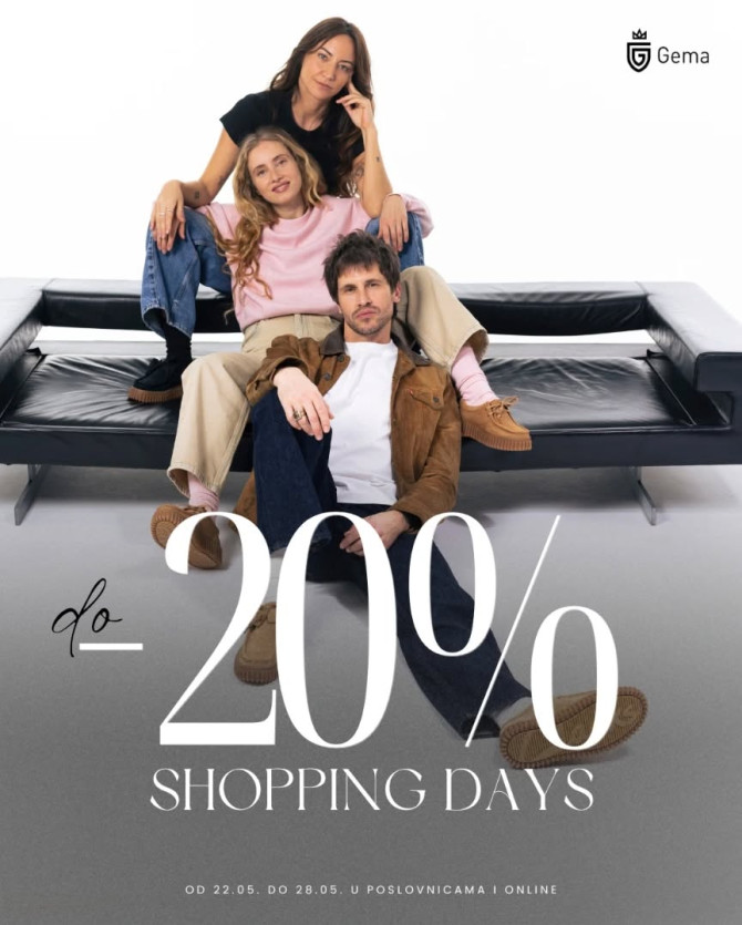 Shopping Days ✨

Uživajte u sniženju do -20% na s...