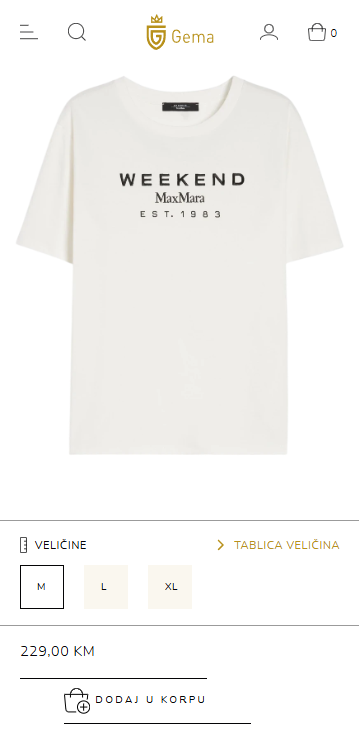 Ubacivanje proizvoda u korpu
