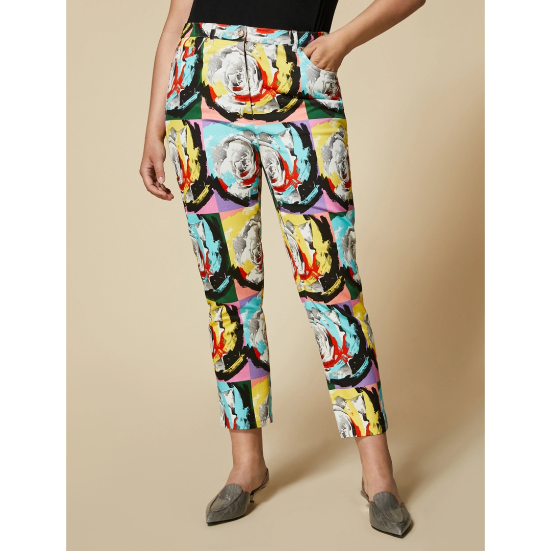 MARINA RINALDI ŽENSKE HLAČE MULTICOLOR