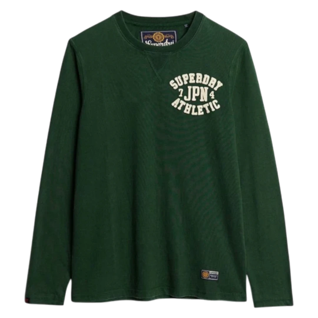SUPERDRY MUŠKA MAJICA DUGIH RUKAVA ZELENA 45383