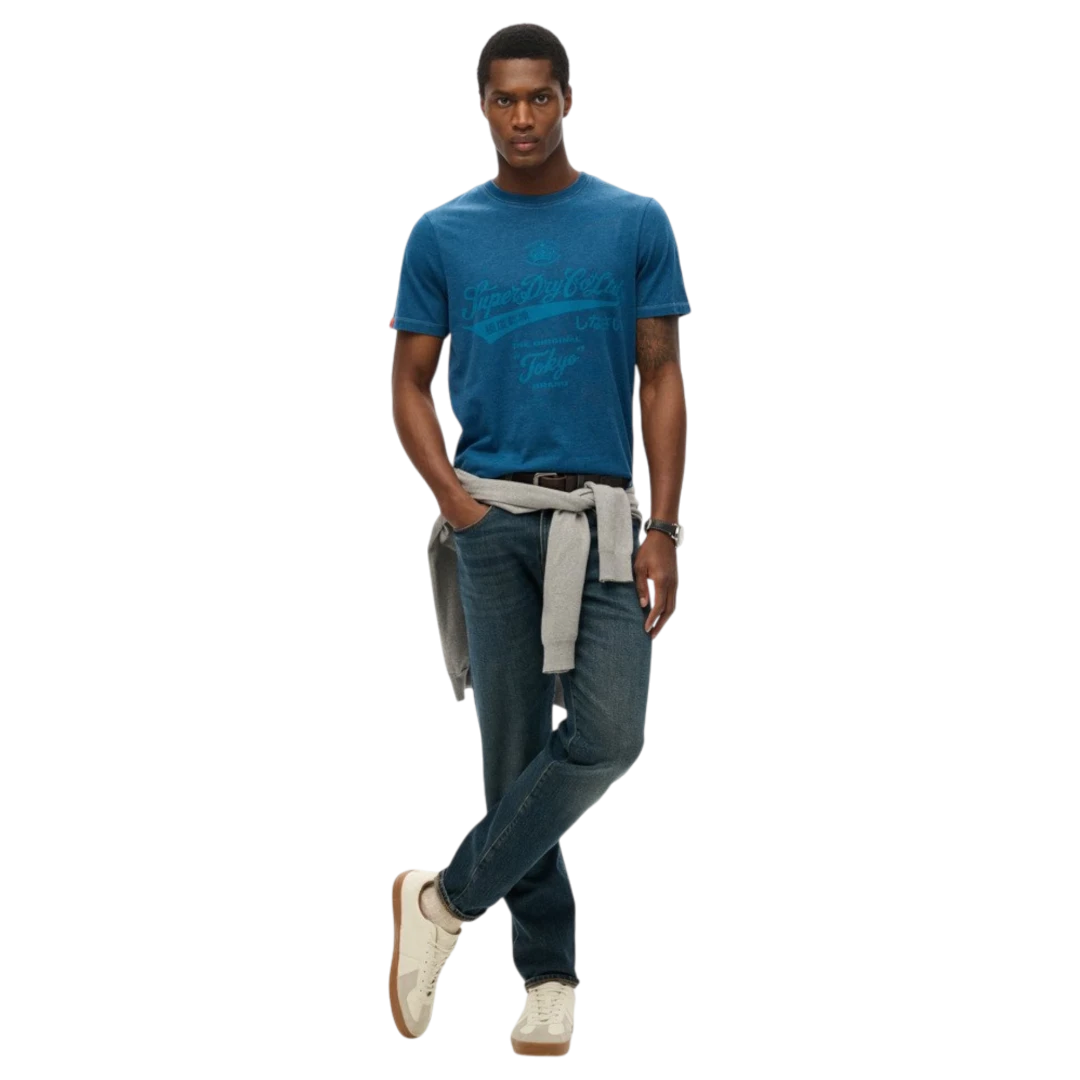SUPERDRY MUŠKA MAJICA PLAVA 47558