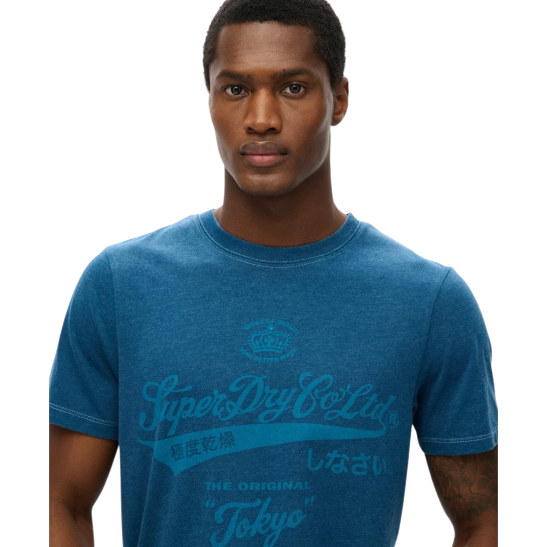 SUPERDRY MUŠKA MAJICA PLAVA 47558