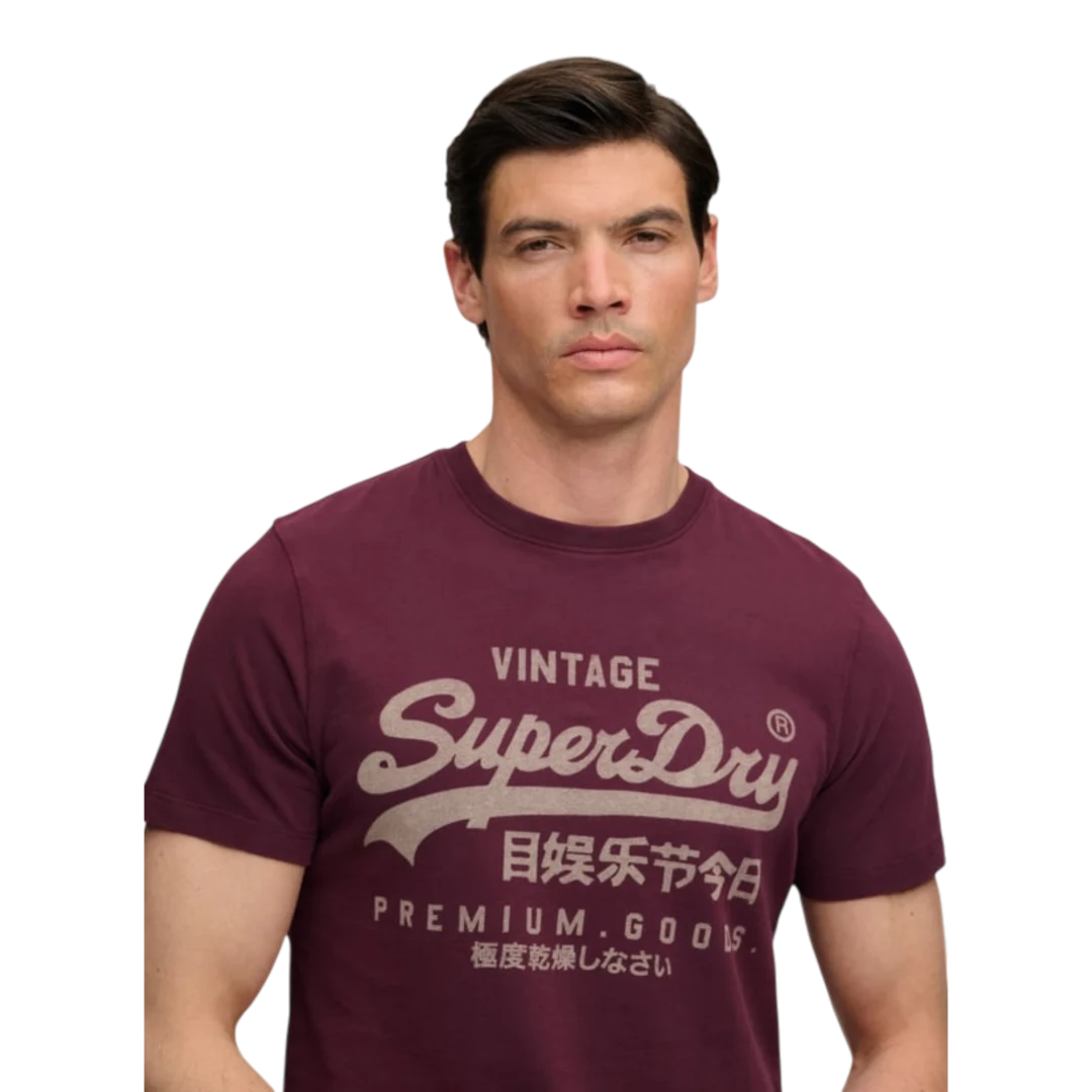 SUPERDRY MUŠKA MAJICA BORDO 53042