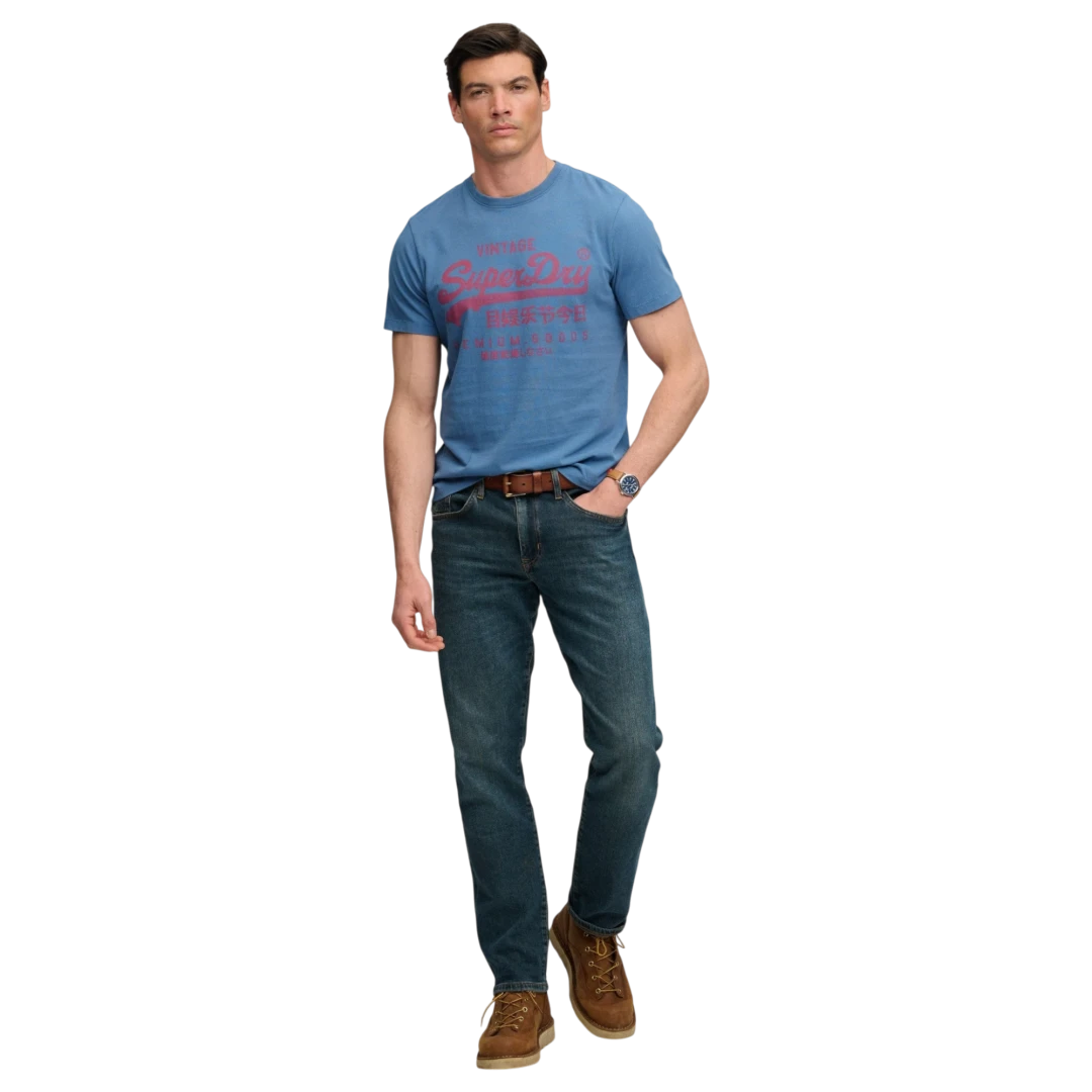 SUPERDRY MUŠKA MAJICA PLAVA 53044