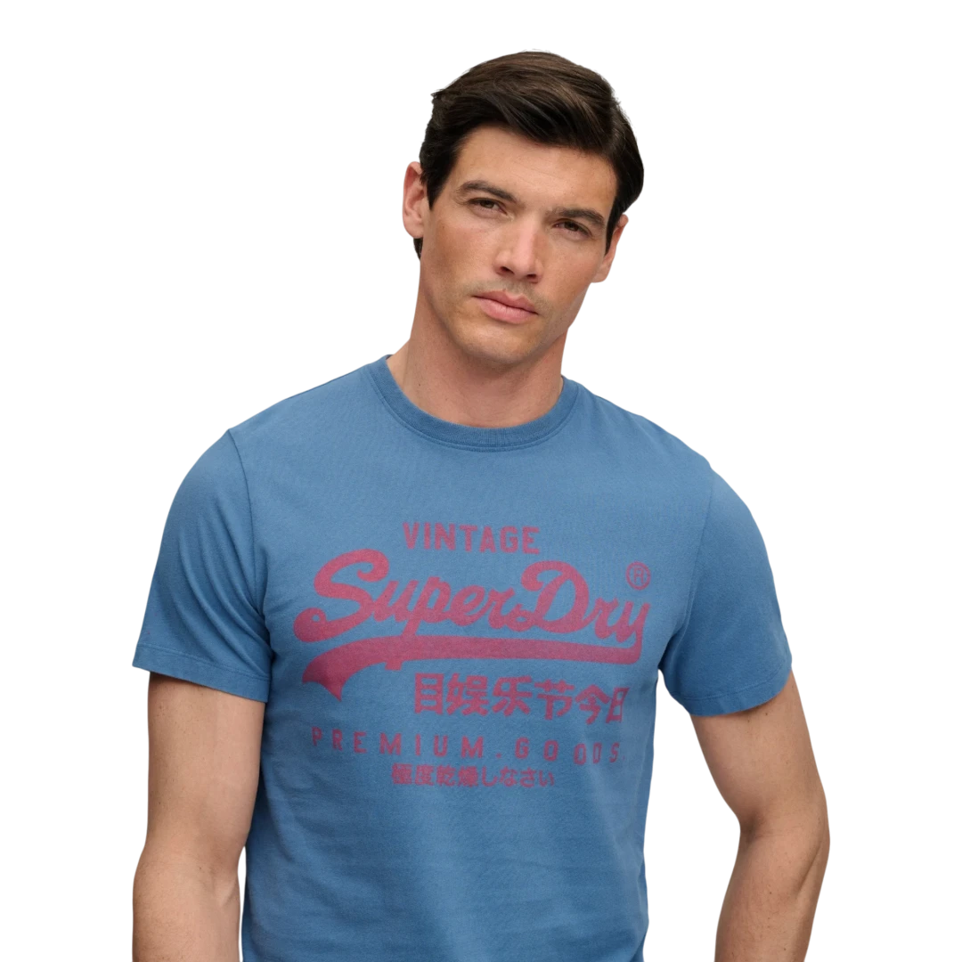 SUPERDRY MUŠKA MAJICA PLAVA 53044