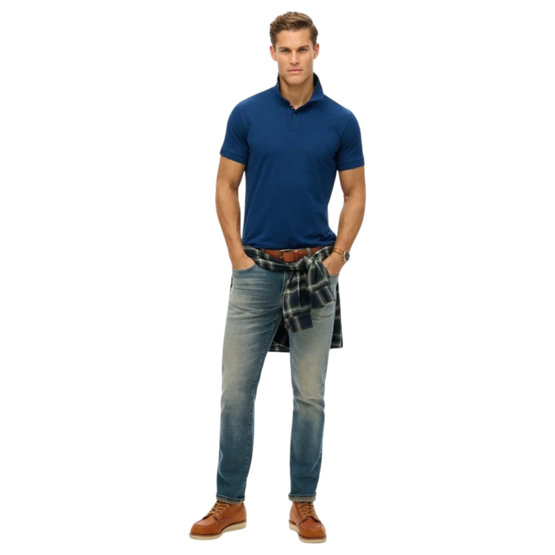 SUPERDRY MUŠKA POLO MAJICA PLAVA 50980