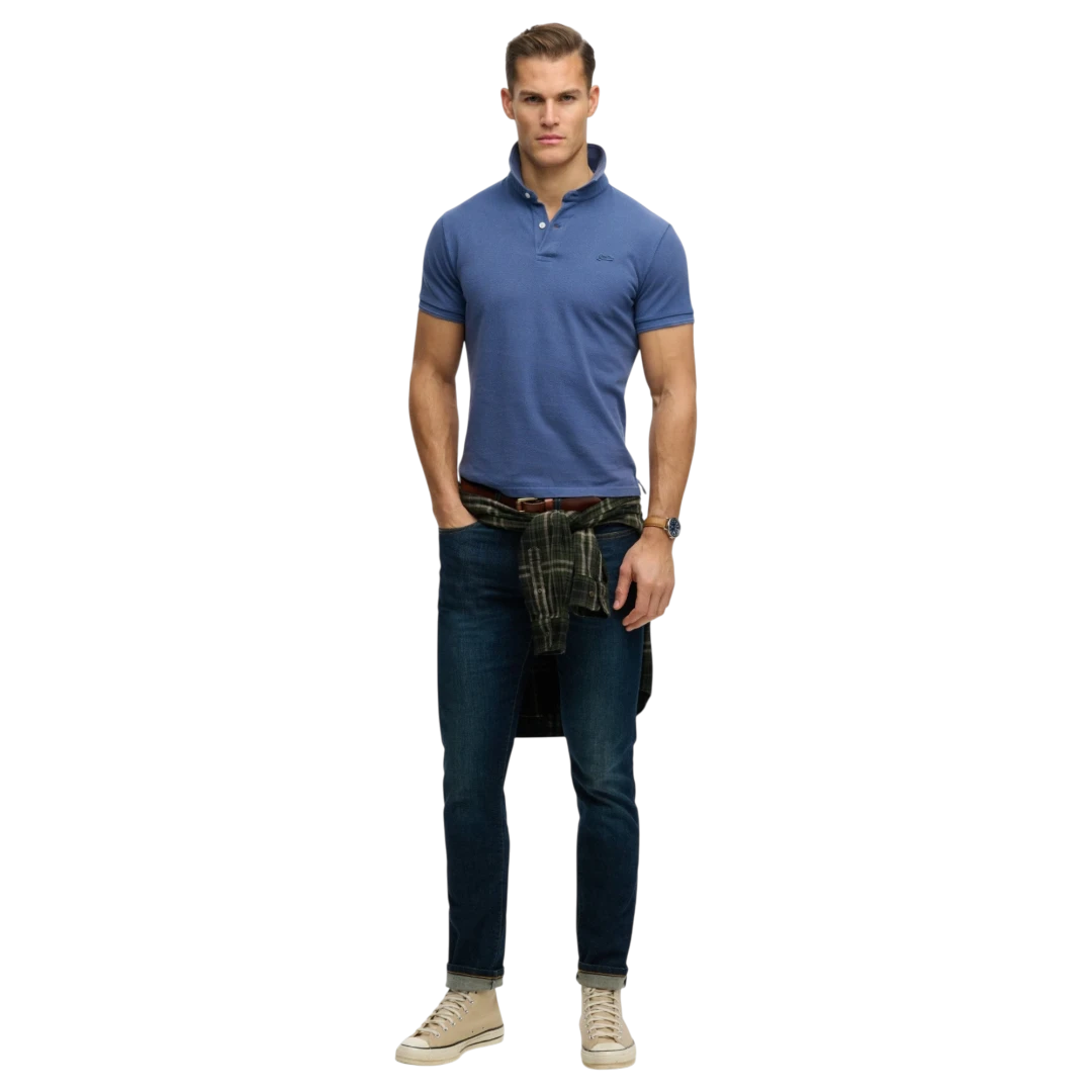 SUPERDRY MUŠKA POLO MAJICA PLAVA 53063
