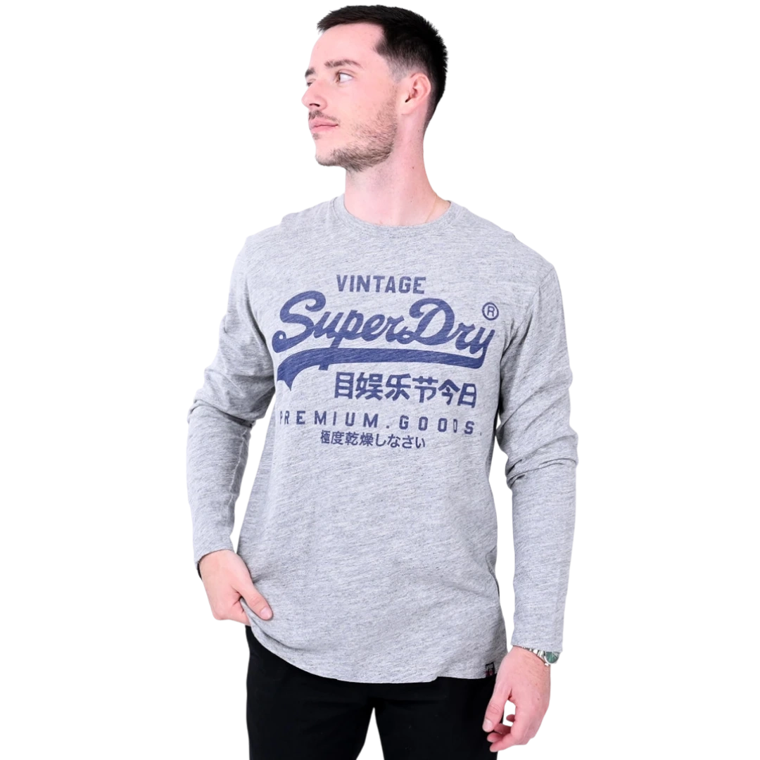 SUPERDRY MUŠKA MAJICA DUGIH RUKAVA SIVA 35456