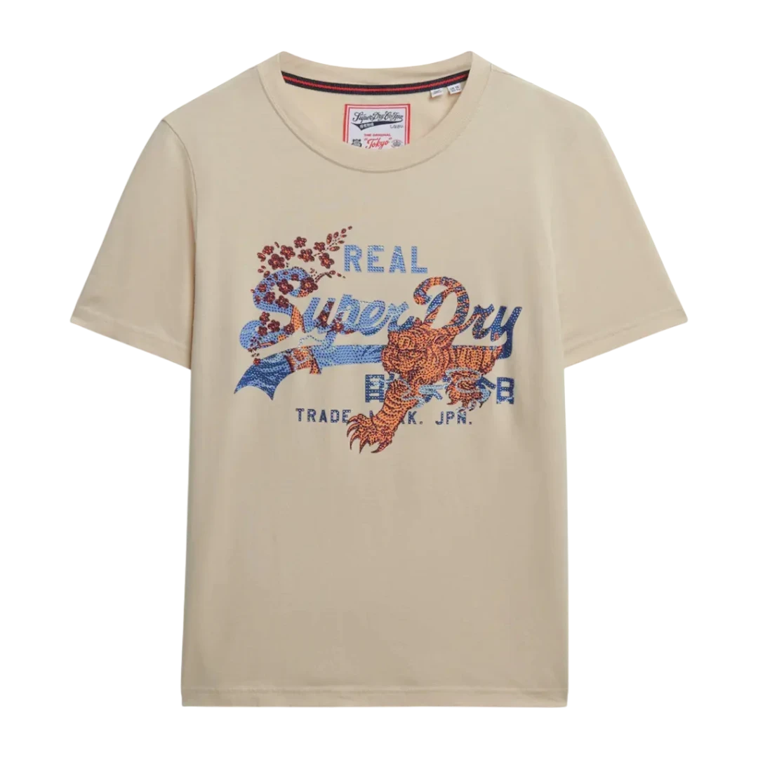 SUPERDRY ŽENSKA MAJICA BEŽ 43185