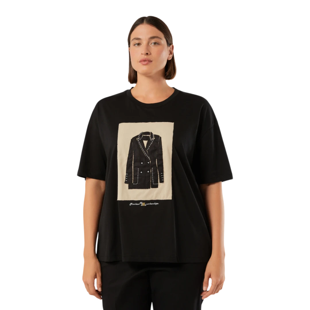 MARINA RINALDI ŽENSKA MAJICA CRNA 50434