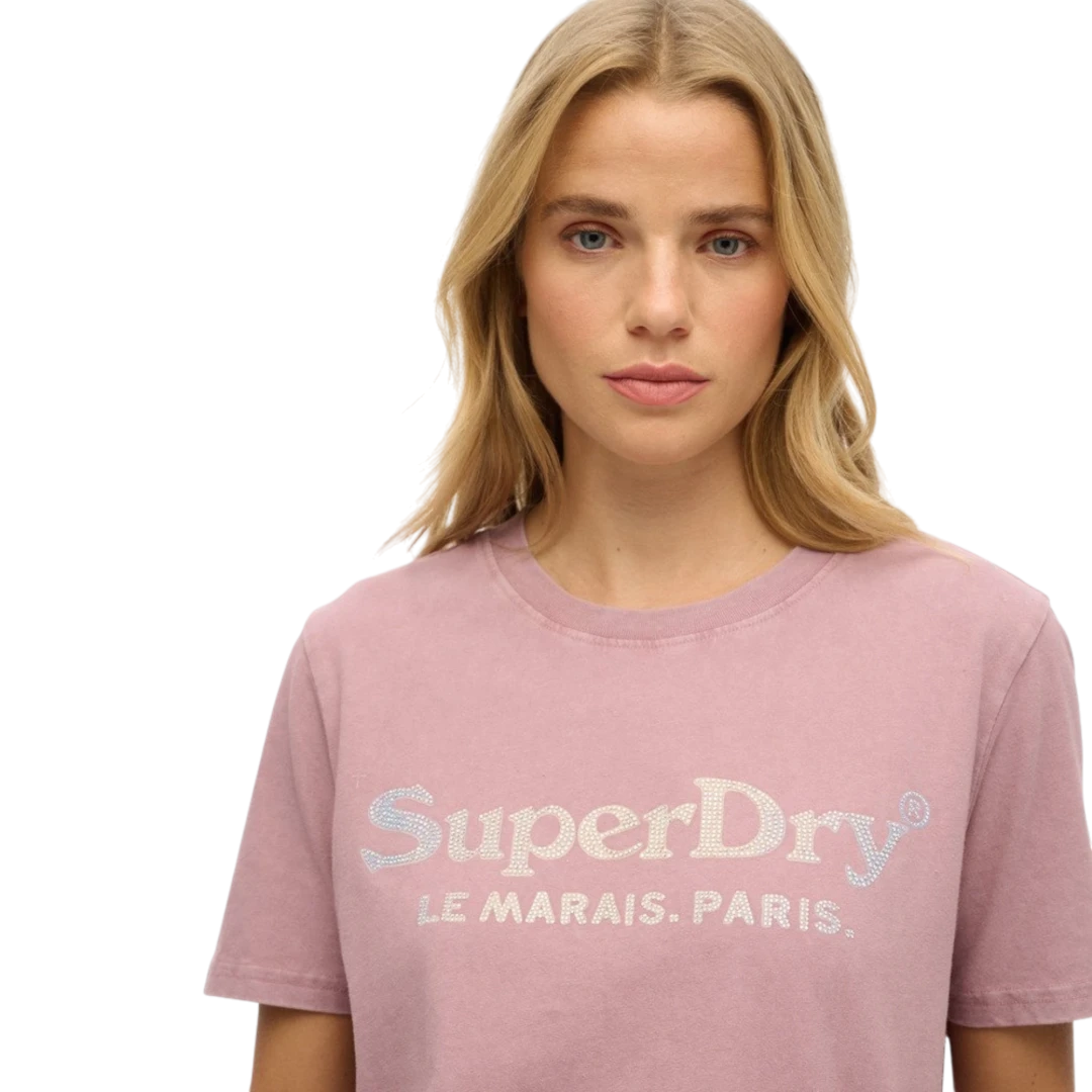 SUPERDRY ŽENSKA MAJICA LJUBIČASTA 47656