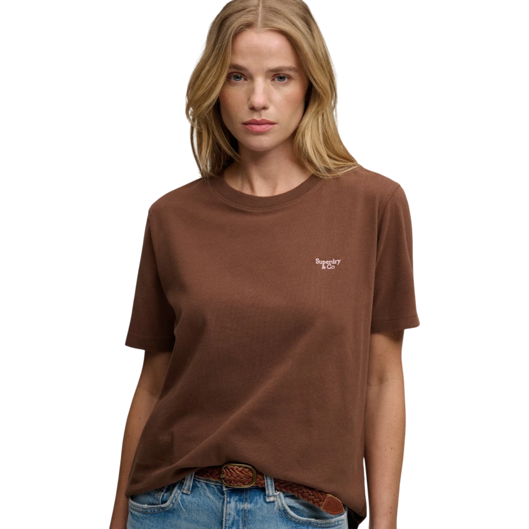 SUPERDRY ŽENSKA MAJICA SMEĐA 53137