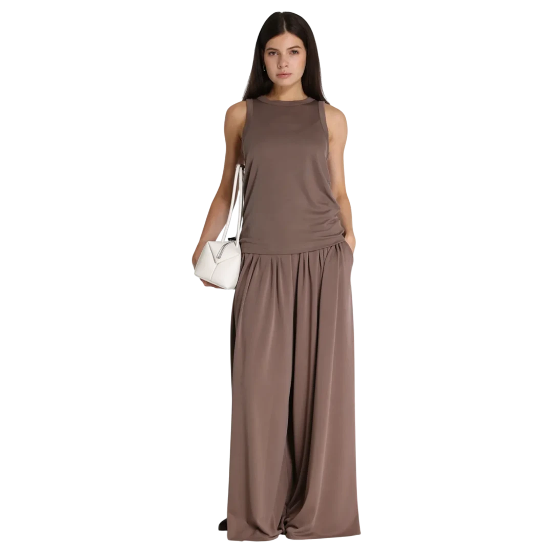 MM by Max Mara ŽENSKE HLAČE SMEĐA 50408