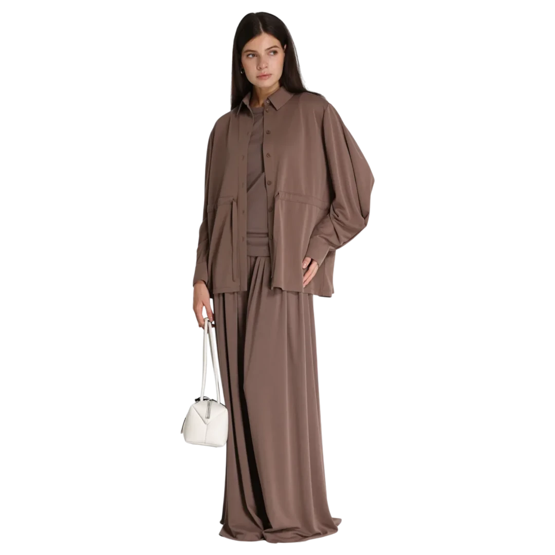 MM by Max Mara ŽENSKE HLAČE SMEĐA 50408