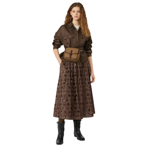 MAX MARA ŽENSKA SUKNJA SMEĐA 44180
