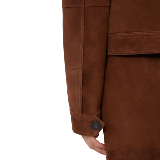 MAX MARA STUDIO ŽENSKA KOŽNA JAKNA SMEĐA 47232