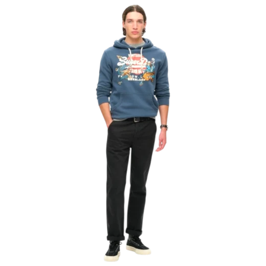 SUPERDRY MUŠKA DUKSERICA PLAVA 35409