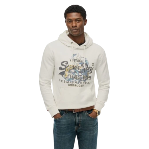 SUPERDRY MUŠKA DUKSERICA BIJELA