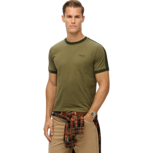 SUPERDRY MUŠKA MAJICA MASLINASTA 42045