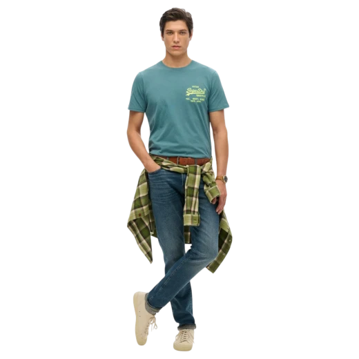 SUPERDRY MUŠKA MAJICA PLAVA 47528