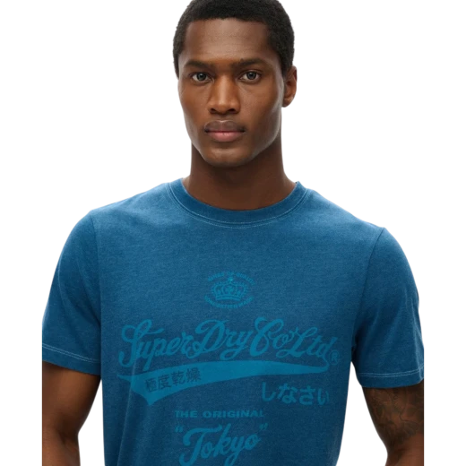 SUPERDRY MUŠKA MAJICA PLAVA 47558