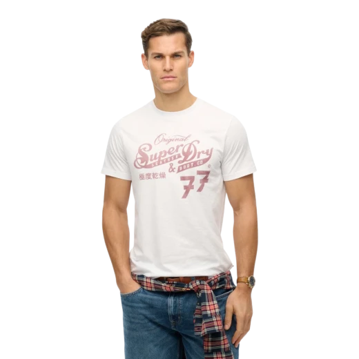 SUPERDRY MUŠKA MAJICA BIJELA