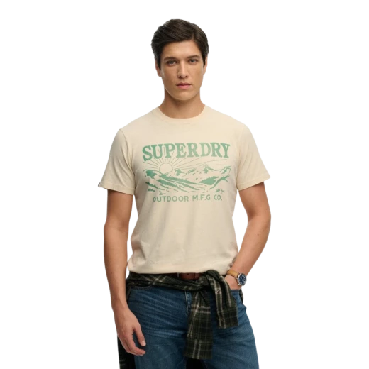 SUPERDRY MUŠKA MAJICA BEŽ
