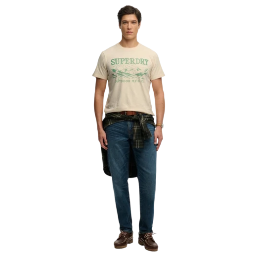SUPERDRY MUŠKA MAJICA BEŽ 50195