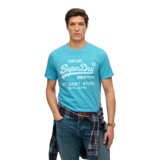 SUPERDRY MUŠKA MAJICA PLAVA