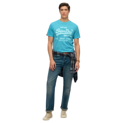 SUPERDRY MUŠKA MAJICA PLAVA 52773