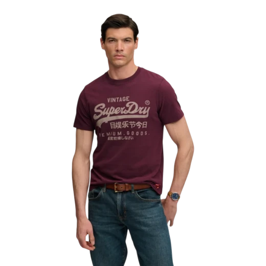 SUPERDRY MUŠKA MAJICA BORDO