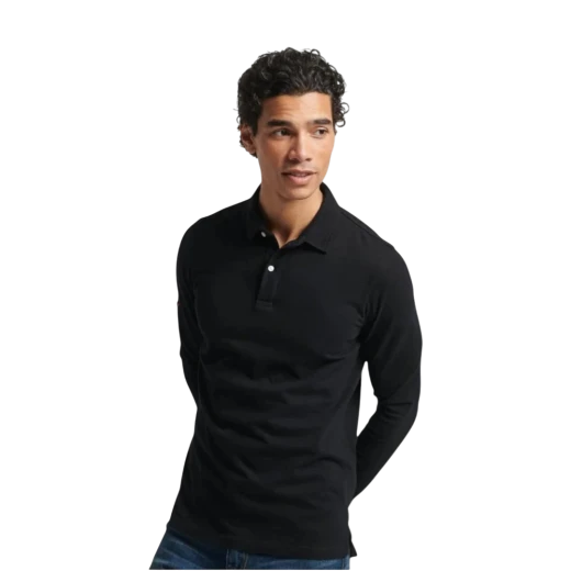 SUPERDRY MUŠKA POLO MAJICA CRNA
