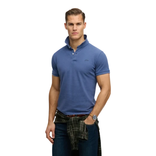 SUPERDRY MUŠKA POLO MAJICA PLAVA