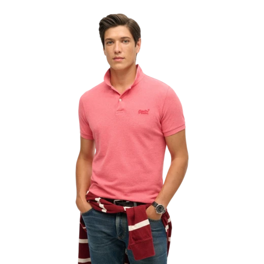 SUPERDRY MUŠKA POLO MAJICA ROZA