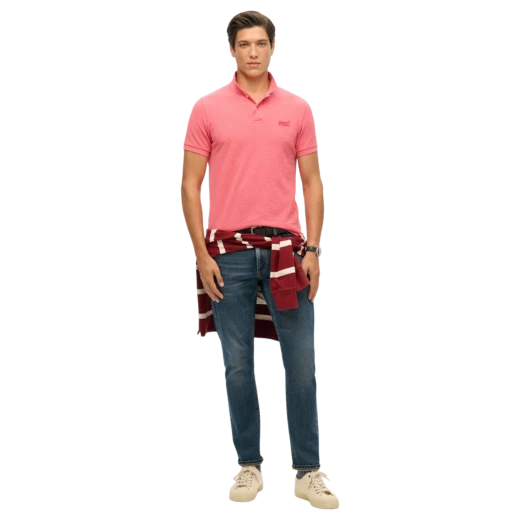 SUPERDRY MUŠKA POLO MAJICA ROZA 31474