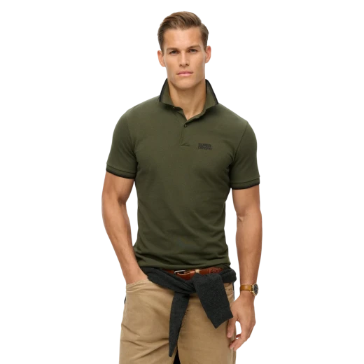 SUPERDRY MUŠKA POLO MAJICA MASLINASTA