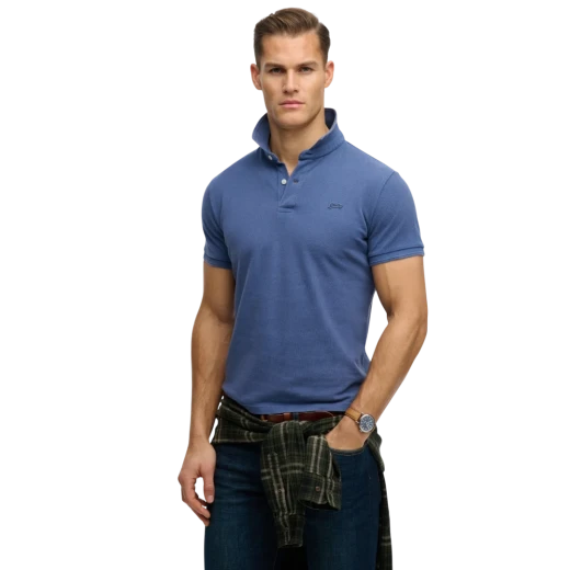 SUPERDRY MUŠKA POLO MAJICA PLAVA 47741