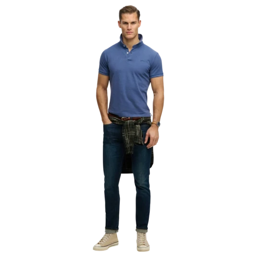 SUPERDRY MUŠKA POLO MAJICA PLAVA 47741