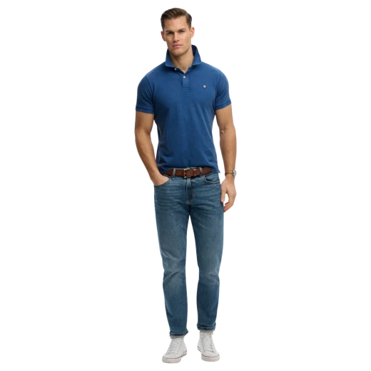 SUPERDRY MUŠKA POLO MAJICA PLAVA 50202