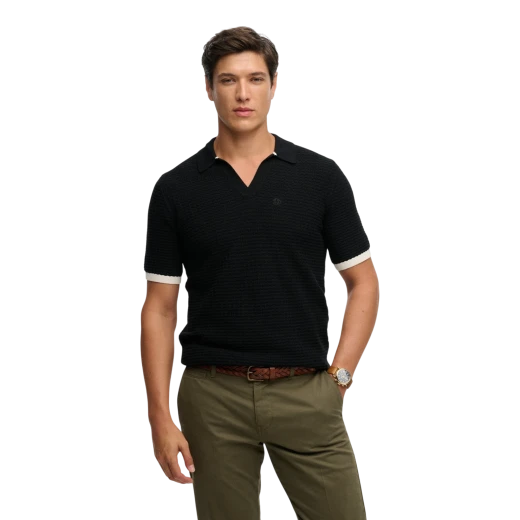SUPERDRY MUŠKA POLO MAJICA CRNA