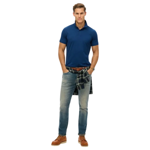 SUPERDRY MUŠKA POLO MAJICA PLAVA 50980
