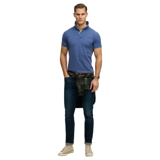 SUPERDRY MUŠKA POLO MAJICA PLAVA 53063