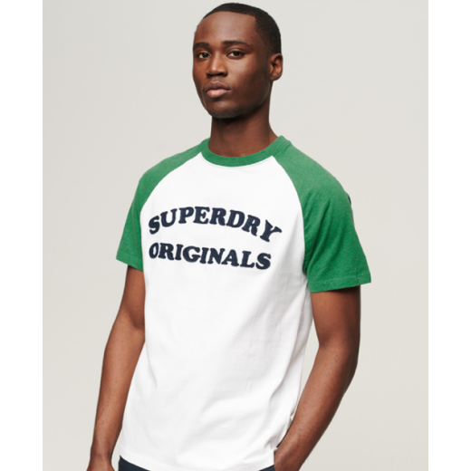 SUPERDRY MUŠKA MAJICA BIJELA/ZELENA