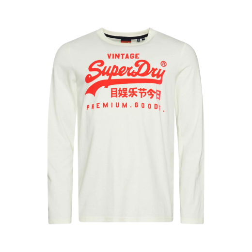 SUPERDRY MUŠKA MAJICA DUGIH RUKAVA BIJELA