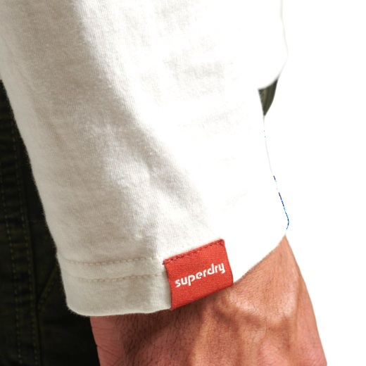 SUPERDRY MUŠKA MAJICA DUGIH RUKAVA BIJELA 30390