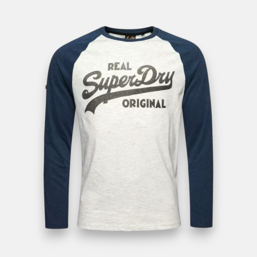 SUPERDRY MUŠKA MAJICA DUGIH RUKAVA SIVA/TEGET