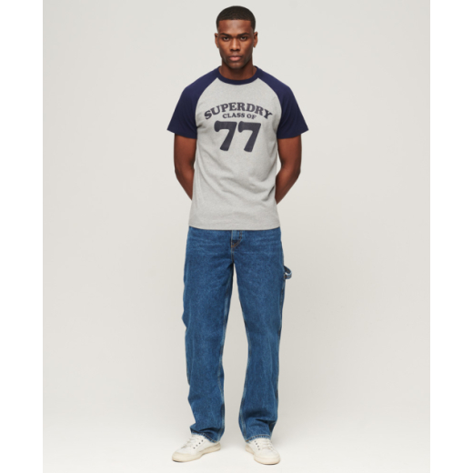 SUPERDRY MUŠKA MAJICA SIVA/TEGET 25772