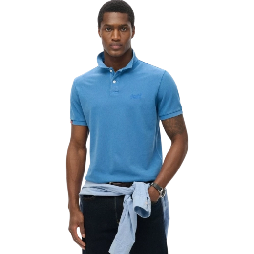 SUPERDRY MUŠKA POLO MAJICA PLAVA