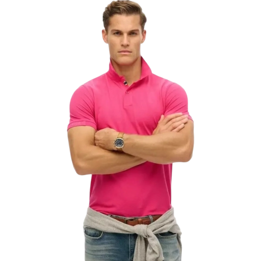 SUPERDRY MUŠKA POLO MAJICA ROZA