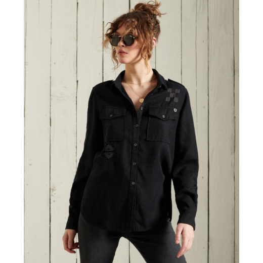 SUPERDRY ŽENSKA KOŠULJA CRNA